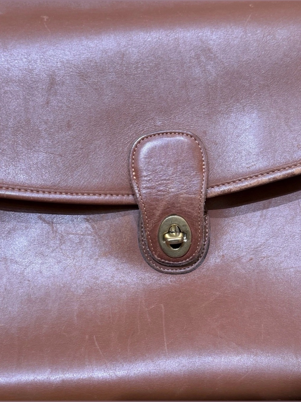Vintage Coach Messenger Bag Brown Leather Made in USA - Picture 2 of 12